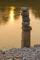 Large rocks stacked. photo