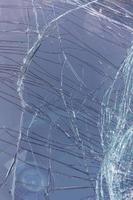 Surface cracked windshield. photo