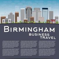 Birmingham Alabama Skyline with Grey Buildings vector