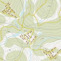 mapa topográfico con carreteras vector