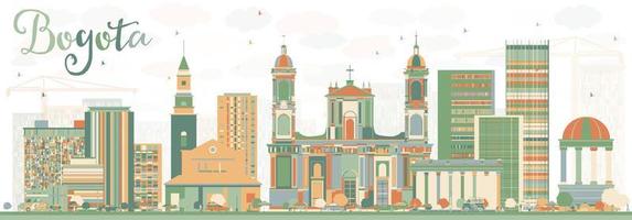 Abstract Bogota Skyline with Color Buildings. vector