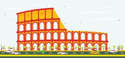 coliseo en roma. vector