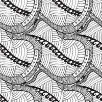 Seamless pattern with wave, triangle and lines vector