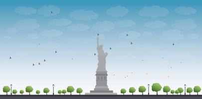 estatua de la libertad nueva york vector