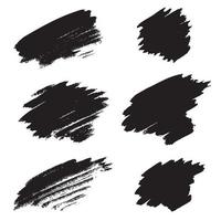 Set of different grunge brush stains. vector