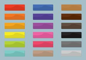 Flat Web Buttons Collection vector