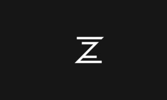 letras del alfabeto iniciales monograma logo zn, nz, z y n vector