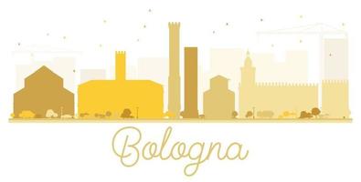 Bologna City skyline golden silhouette. vector