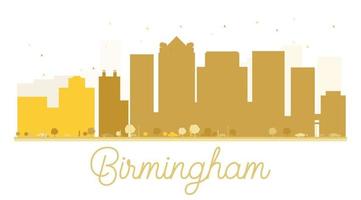 Birmingham City skyline golden silhouette. vector