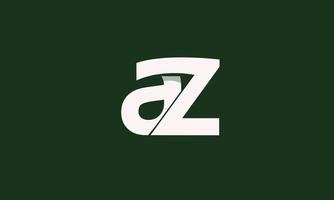 letras del alfabeto iniciales monograma logo az, za, a y z
