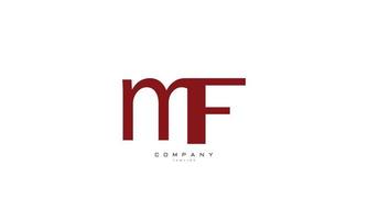 Alphabet letters Initials Monogram logo MF, FM, M and F