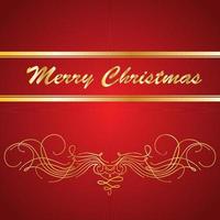 Christmas card. Golden lettering on snow background vector