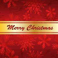 Christmas card. Golden lettering on snow background vector