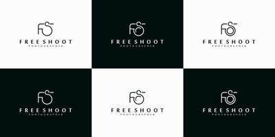 photographer logo with initial FS, reference for business vector