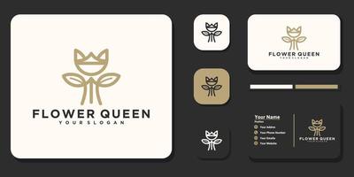 flower queen logo vector