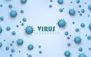 Virus background with minimalist concept vector