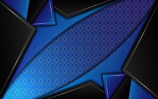 Abstract shapes dark blue color with rectangle pattern background