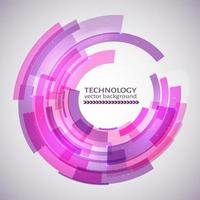 Pink and purple technology abstract circle background. Easy to edit design template for your business presentations. Vector illustration.