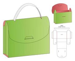 diseño de plantilla troquelada de embalaje de caja. Maqueta 3d vector