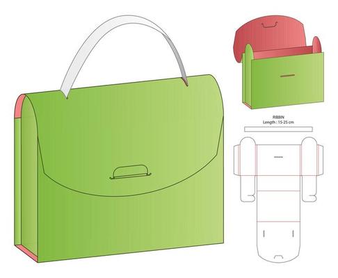 Box packaging die cut template design. 3d mock-up