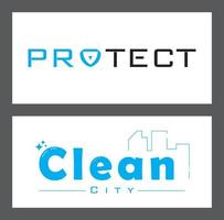 protect and clean logo vector with minimalist concept