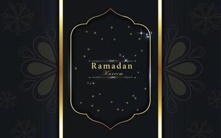 Illustration ramadan kareem with element beautiful and lantern concept in dark background. vector