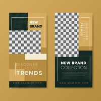 Fashion banner template with cream color vector