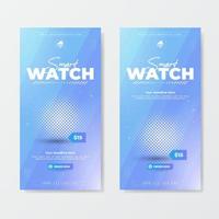 Smart watch banner promotion template vector