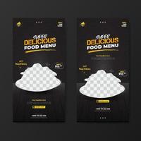 Banner super delicious food menu promotion template vector