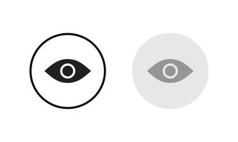 Viewer Symbol Icon in Circle Shape. Eye Sign Vector