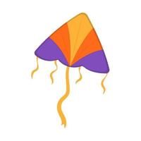 Flying wind kite. Makar Sankranti festival. Illustration wind kite game. vector
