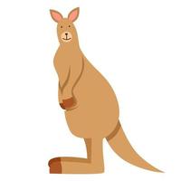 Vector illustration of a kangaroo in a flat style