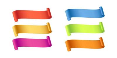 colorfull ribbon set vector