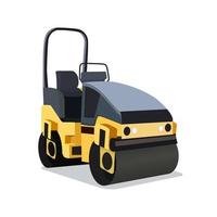 Compactor roller isolated on the white background. Vector illustration