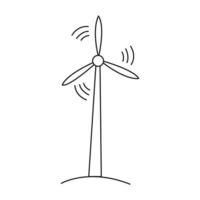 vector illustration of wind farm
