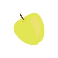 vector illustration yellow apple isolated