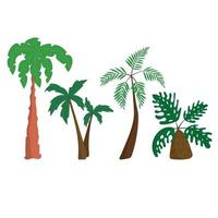 set palm tree vector