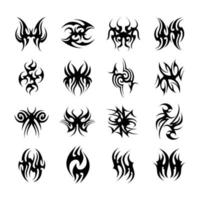 colección de diseños de tatuajes tribales vector