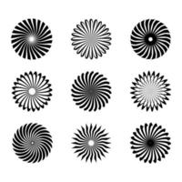 conjunto de vectores de elementos de diseño de ráfaga de círculo