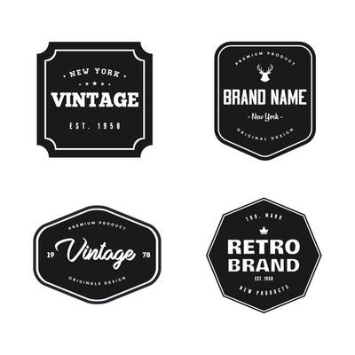 Retro Logo Template Vector Art, Icons, and Graphics for Free Download
