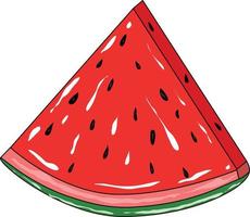 Slice of watermelon with highlights vector