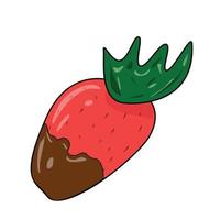 fresas en chocolate vector