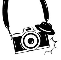 hanging camera  Vintage icon sign vector