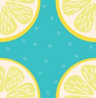 Summer slice of lemon seamless pattern vector