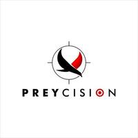 simple round luxury prey bird precision vector