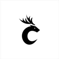logotipo de ciervo abstracto vector divertido simple