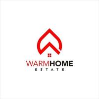 housing logo simple abstract heating vector