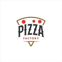 insignia de panadería de diseño de pizza vector