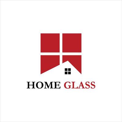 red square home window glass