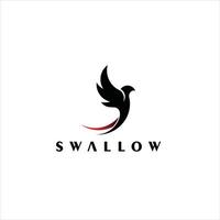 abstract swallow logo simple fly bird vector